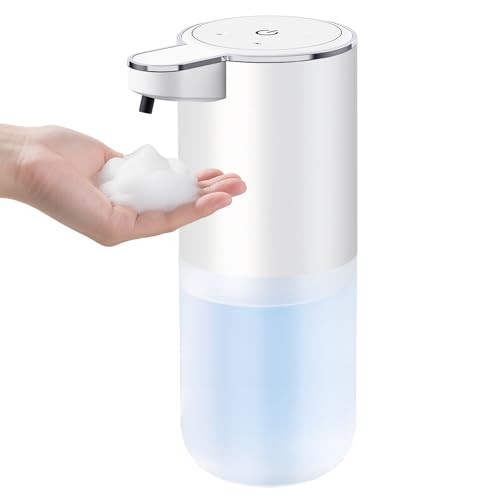 Automatic Soap Dispenser Touchless – 400ml Foaming Hand Soap Dispenser for Bathroom & Kitchen, Wall Mount or Countertop, 4 Adjustable Foam Levels, Rechargeable, IPX5 Waterproof | Amazon (US)