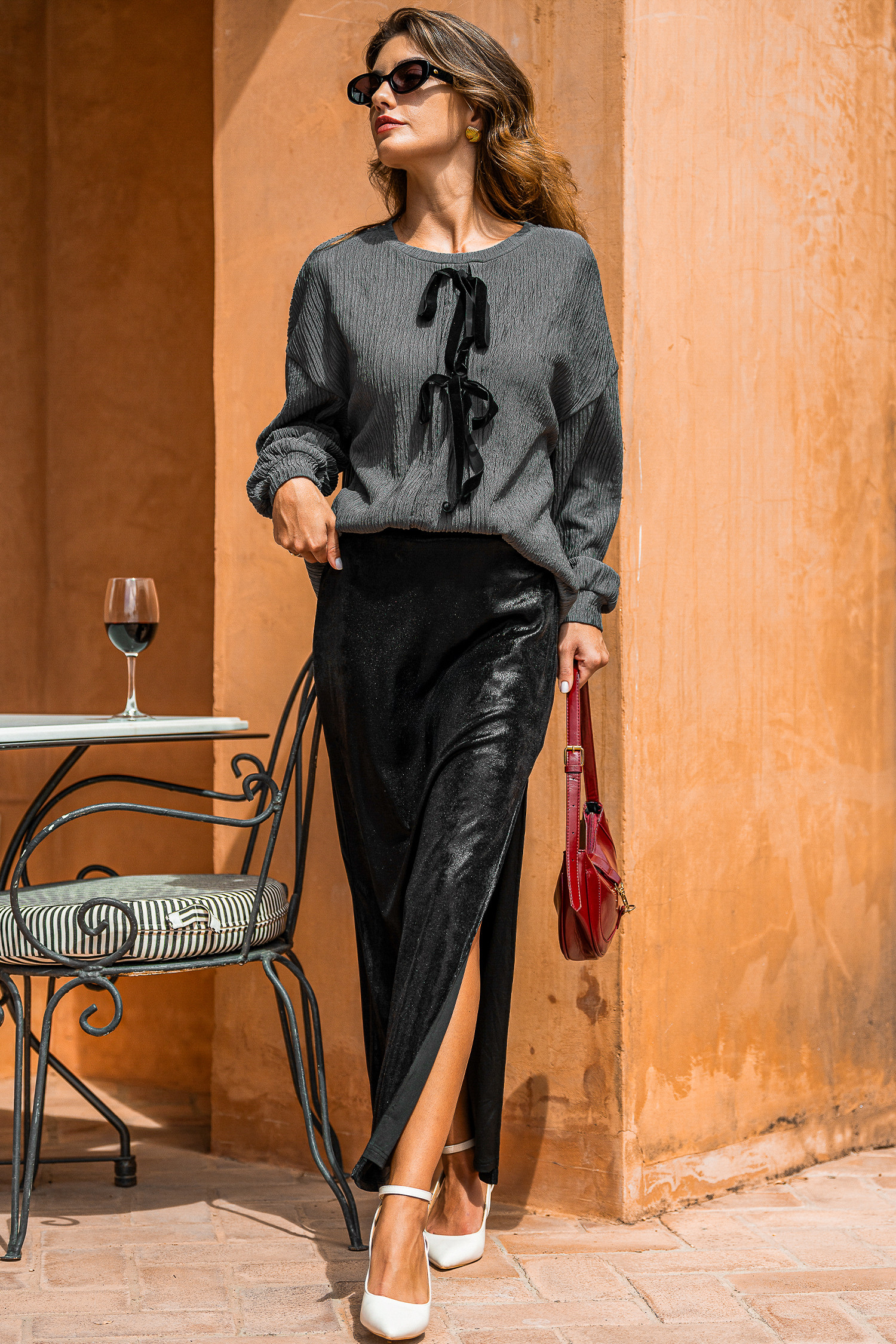 Eclipse Black Maxi Skirt | Cupshe US