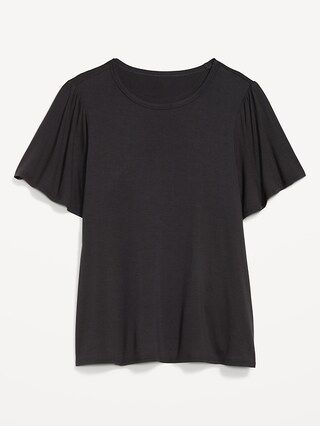 Luxe Flutter-Sleeve Top for Women | Old Navy (US)