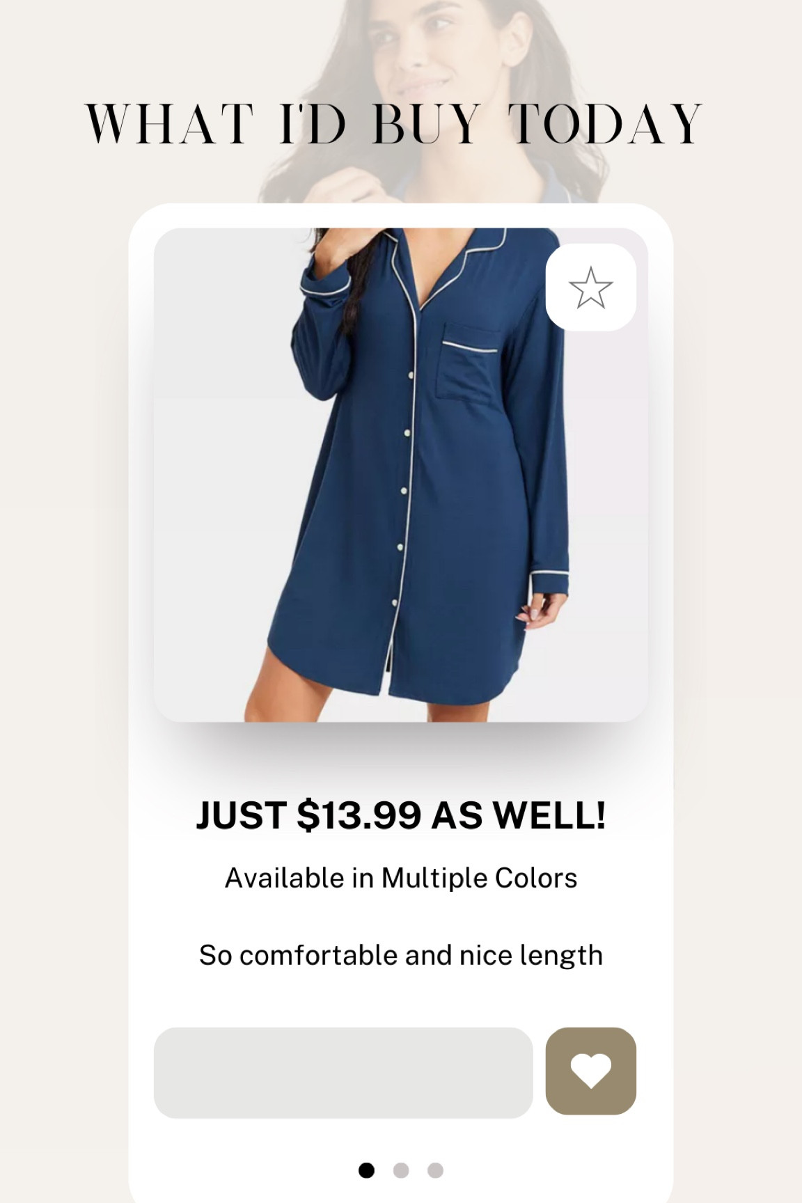 Great nightshirt for staying comfortable running around the house getting every last minute thing done!

#LTKstyletip #LTKsalealert #LTKGiftGuide