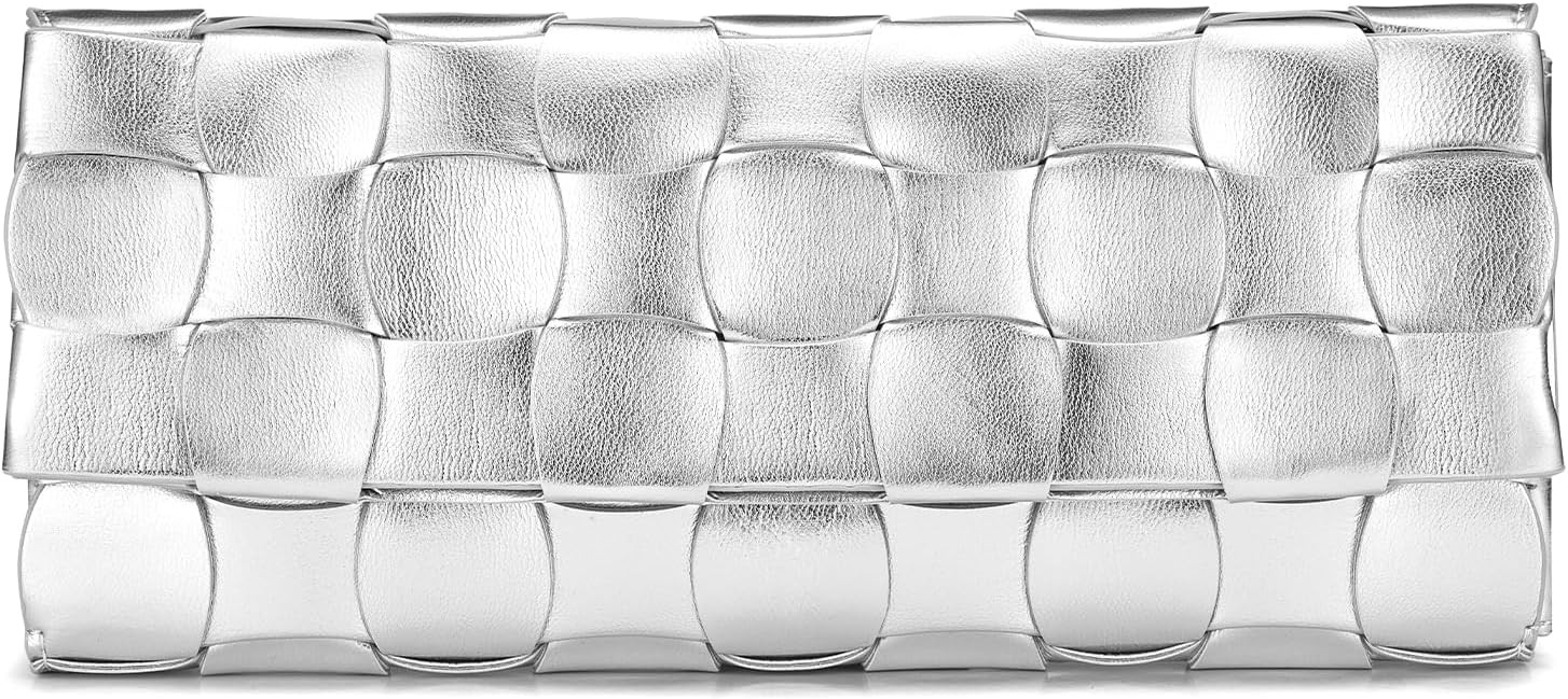 CHUNLI Woven Evening Clutch Purses for Women, PU Crossbody Shoulder Purse Handbag for Evening, Fo... | Amazon (US)