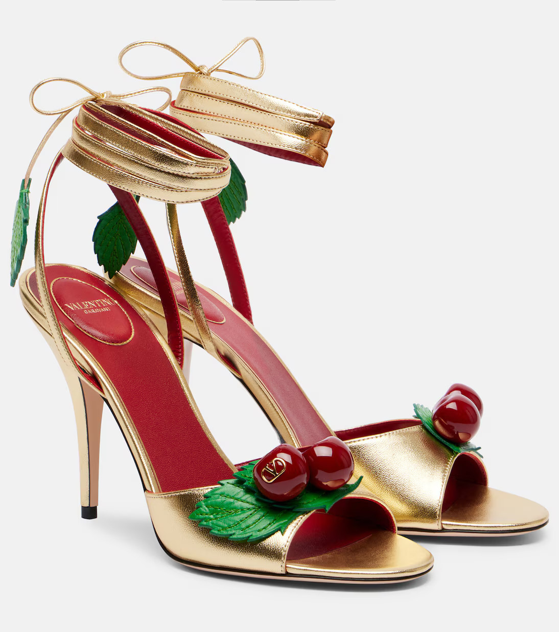 Cherryfic 100 metallic leather sandals | Mytheresa (US/CA)
