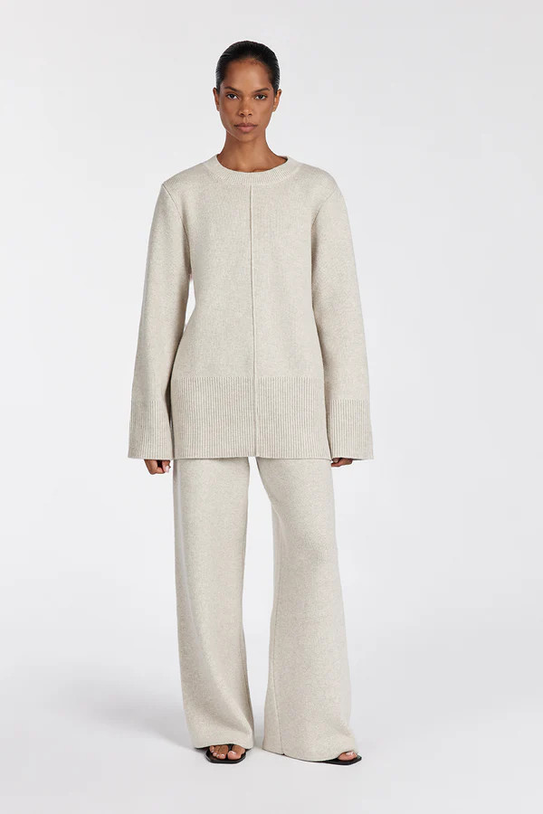 CLEMENCE OAT MARLE KNIT PANT | DISSH