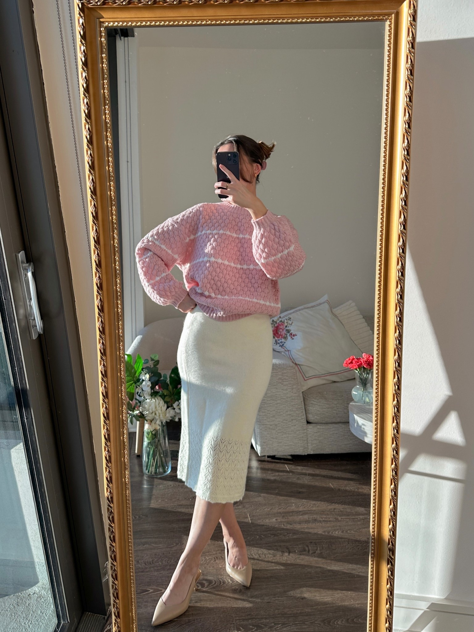 pinkmas is coming 🩷❄️🎀 

sweater is currently sold out but added similar!

[pastel pink oversized chunky cableknit sweater, pullover sweaters style inspo, winter fashion ideas, holiday party ootd, thanksgiving dinner outfit, comfy christmas outfits, feminine style, girly fashion, coquette, amazon fashion favorites, knit wool midi skirt, neutral pointed toe kitten heel slingbacks] 

#LTKStyleTip #LTKFindsUnder50 #LTKootd