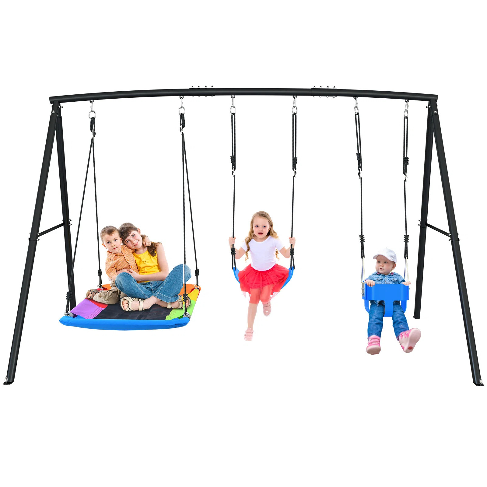 Klo Kick Swing Set with 45" Swing and Toddler Swing, Belt Swing 500lbs & Reviews | Wayfair | Wayfair North America