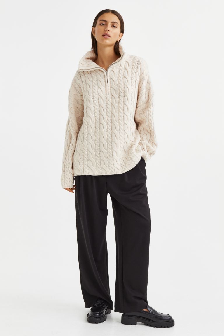 Wool-blend Cable-knit Sweater | H&M (US)