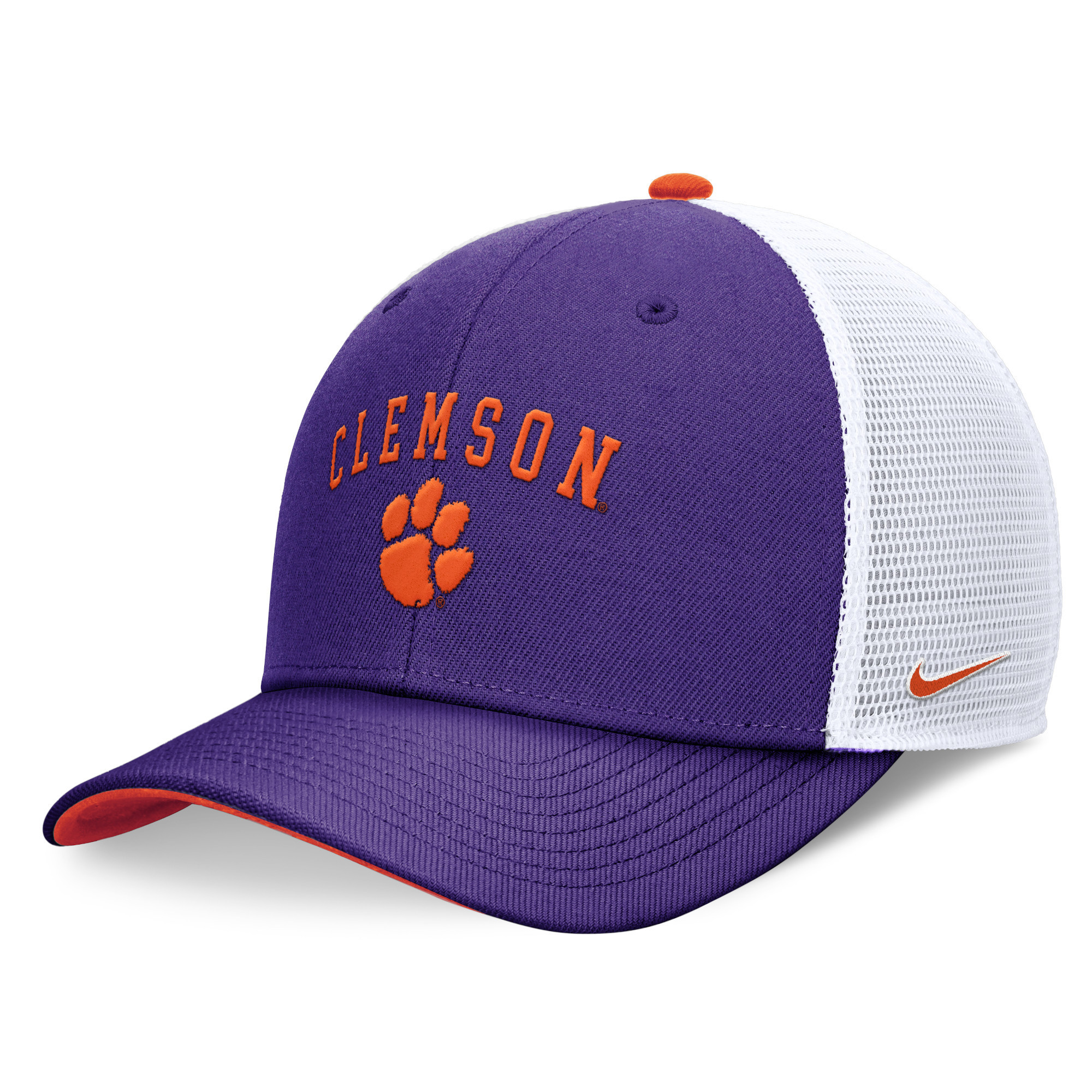Men's Nike Purple Clemson Tigers Letter & Logo Trucker Adjustable Hat | Fanatics