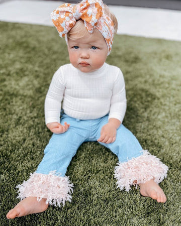 Alaska Ribbed Turtleneck Leotard - White Rib | Bailey's Blossoms