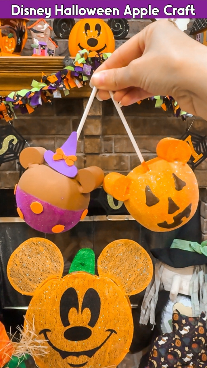 Disney Halloween apple craft. Halloween craft 

#LTKSeasonal #LTKFamily #LTKHome