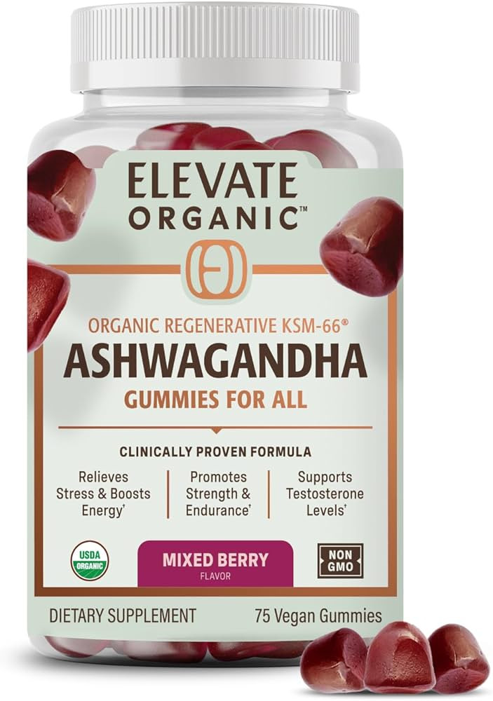 Regenerative Fermented KSM-66 Ashwagandha Vegan Gummies with Acti Veda™, Mixed Berry (600mg, 25... | Amazon (US)