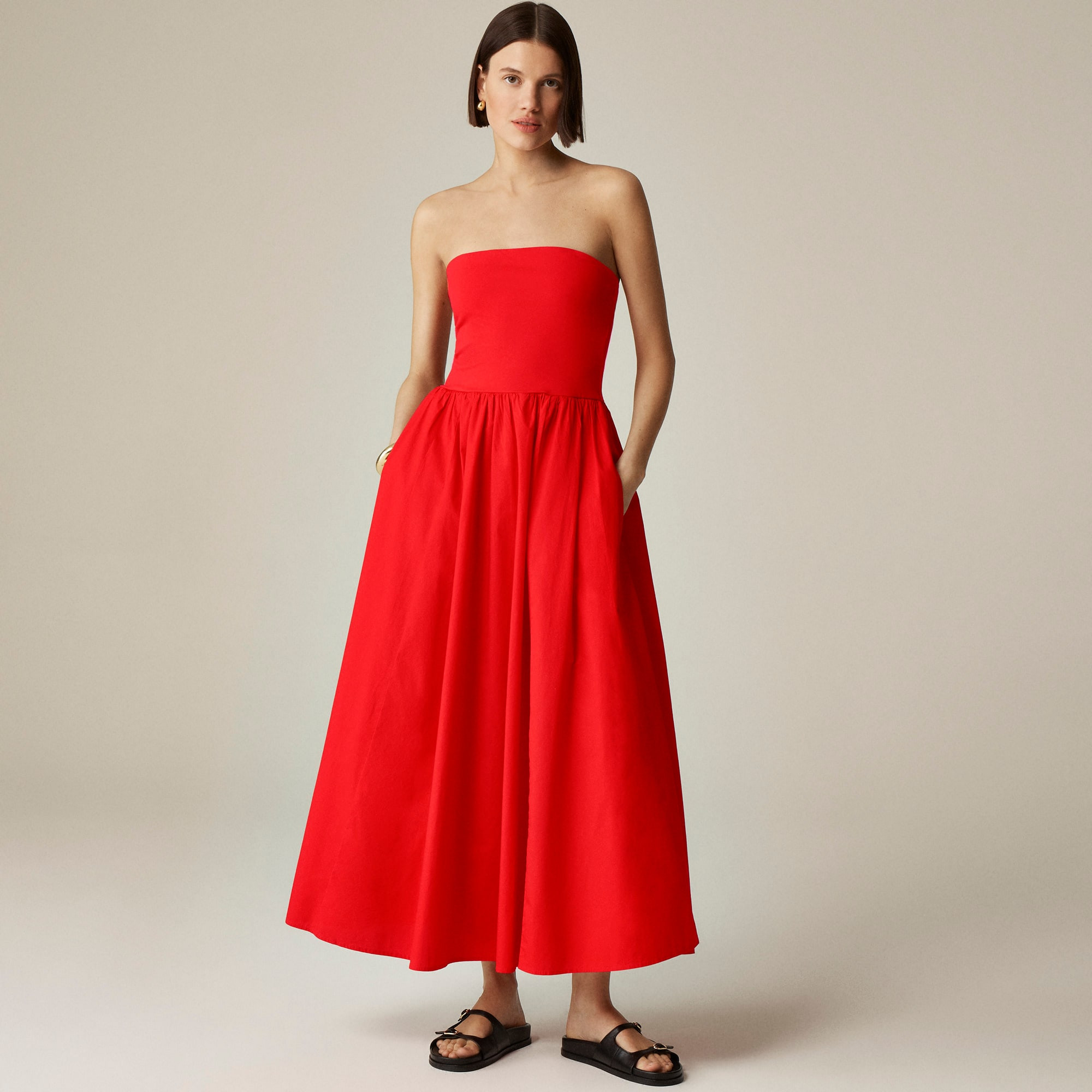 Strapless mixy dress | J. Crew US