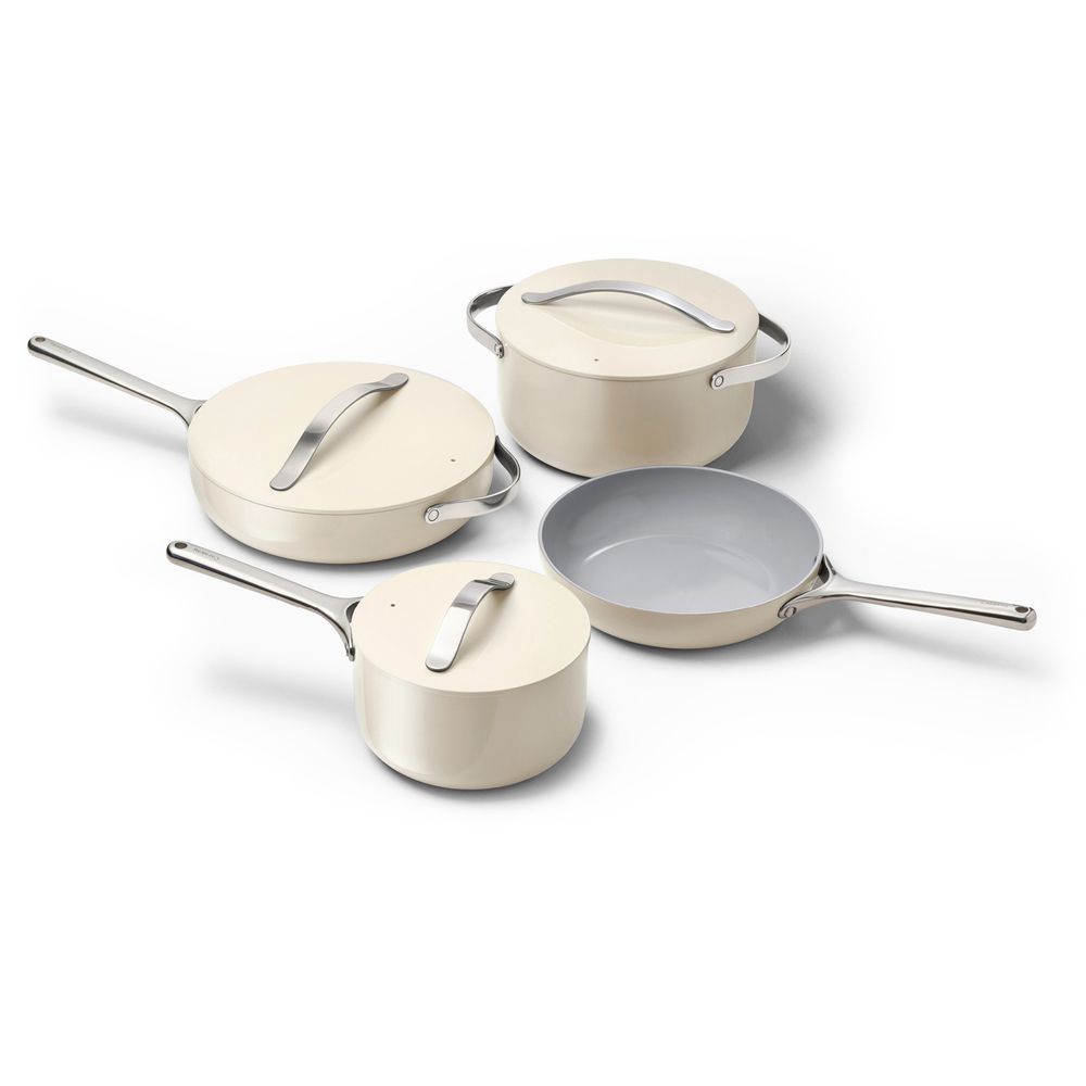 Caraway Ceramic Cookware Set in Cream | goop