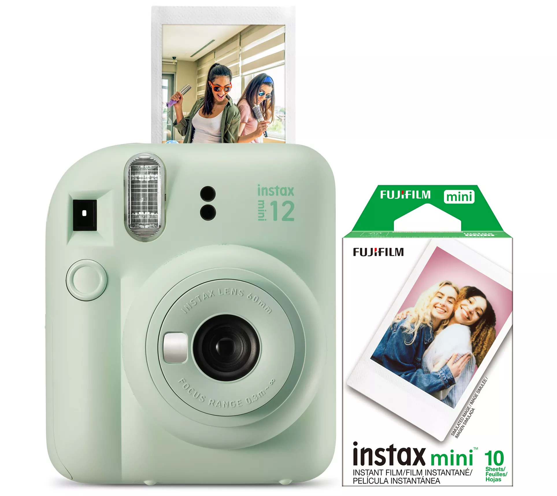 Fujifilm Instax Mini 12 Instant Print Camera with 10-Pack of Film - QVC.com | QVC
