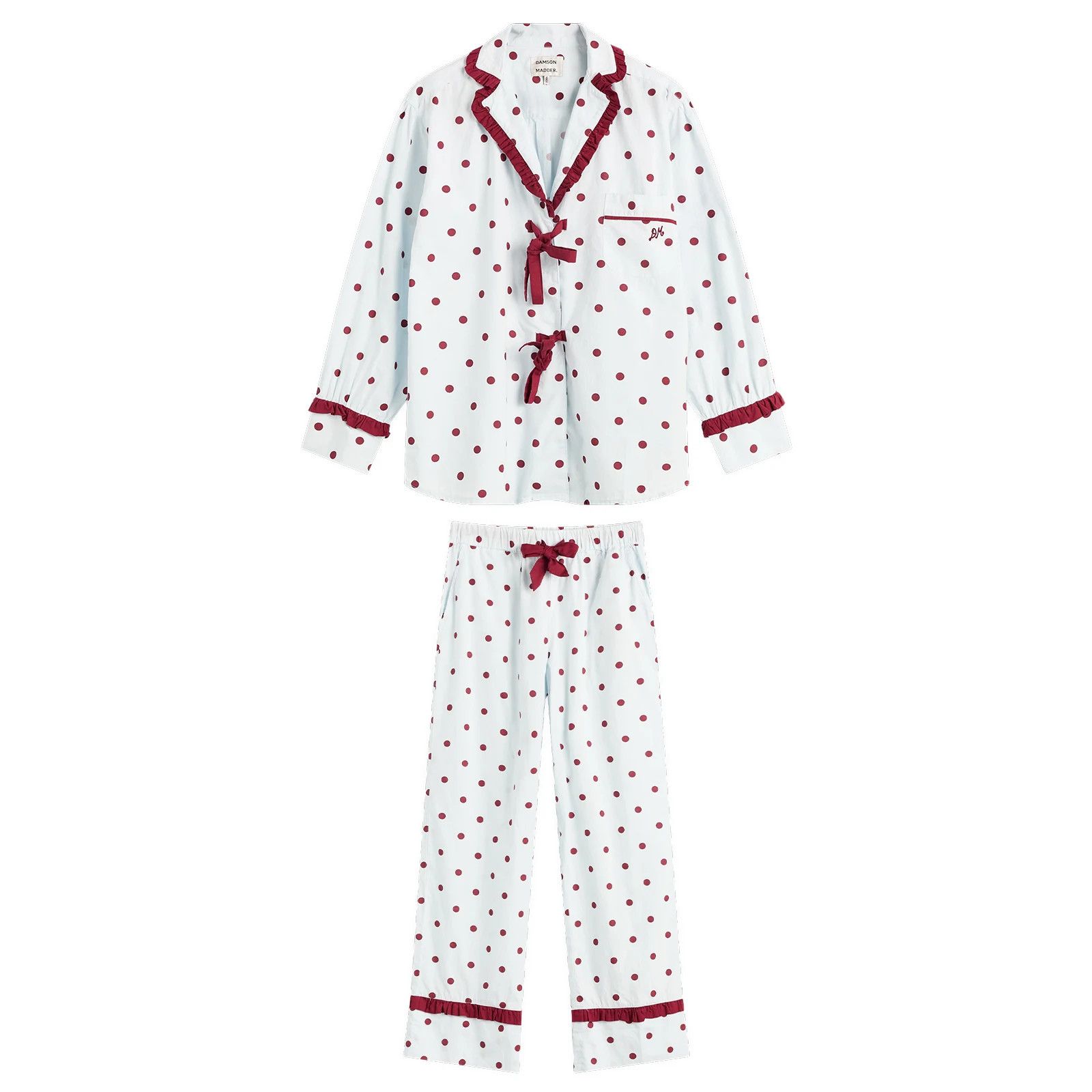 Damson Madder Women's Antonella PJ Set in Polka Dot, Size UK 6 | END. Clothing