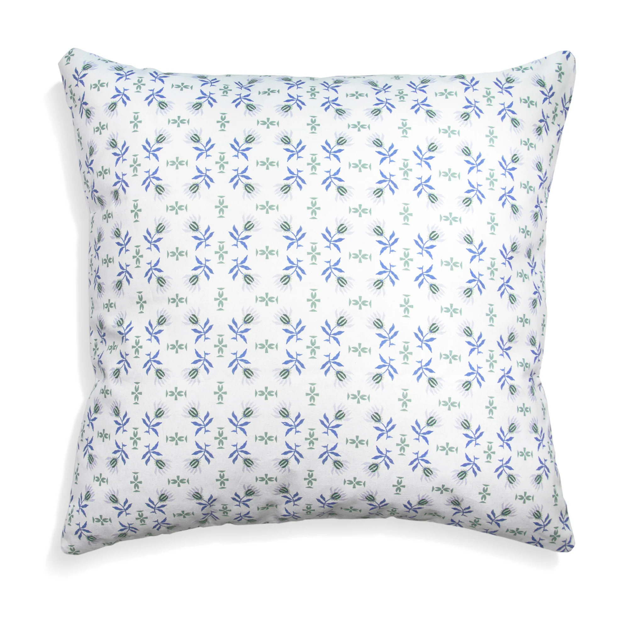 Custom Green & Blue Floral Pillow | Pepper Home | Pepper