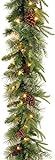 National Tree Company Pre-Lit 'Feel Real' Artificial Christmas Garland, Green, Colonial Fir, Whit... | Amazon (US)
