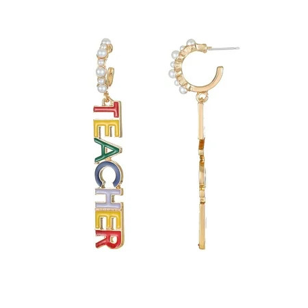 Packed Party Goldtone Teacher s Pet Earrings Female 1 Pair | Walmart (US)