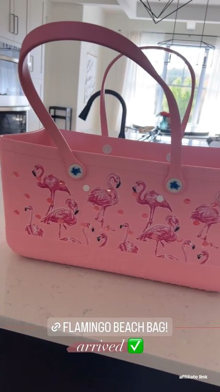 This new beach bag I got is SO cute! And holds a ton of stuff. My mom had hers full & it wasn’t super heavy either. Love the flamingo print! 

#LTKVideo #LTKSeasonal #LTKfindsunder100