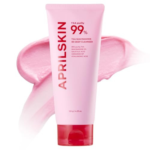APRILSKIN TXA Niacinamide 99 Pore Care Pink Bubble Gum Deep Cleanser | 99% High-Purity TXA+Niacinamide | All-in-One Cleanser: Deep Cleansing, Blackhead Care, Pore Care, Moisturizing | 4.23 fl.oz. | Amazon (US)