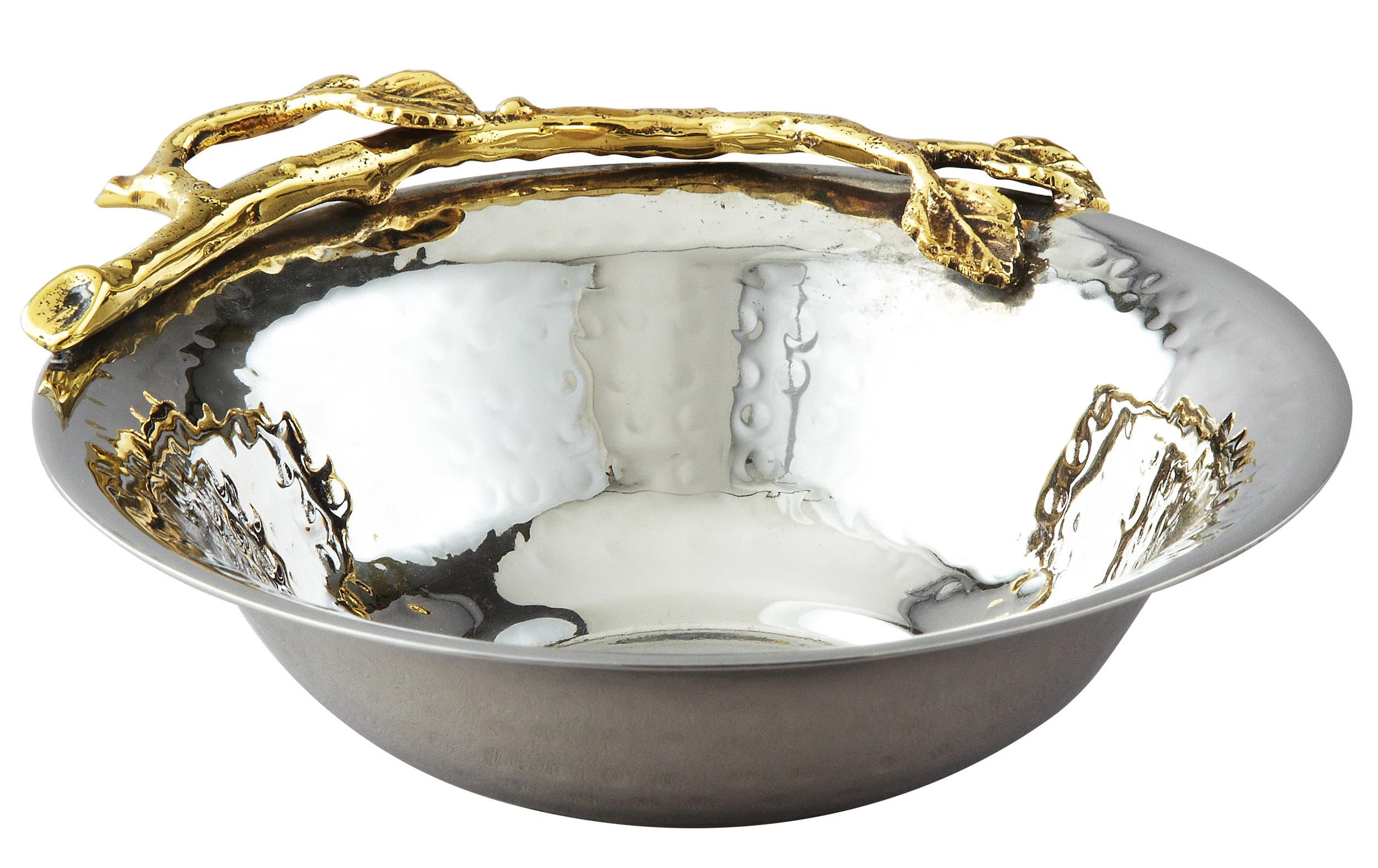 Coulson Gilt Leaf Nut Hammered Dining Bowl | Wayfair North America