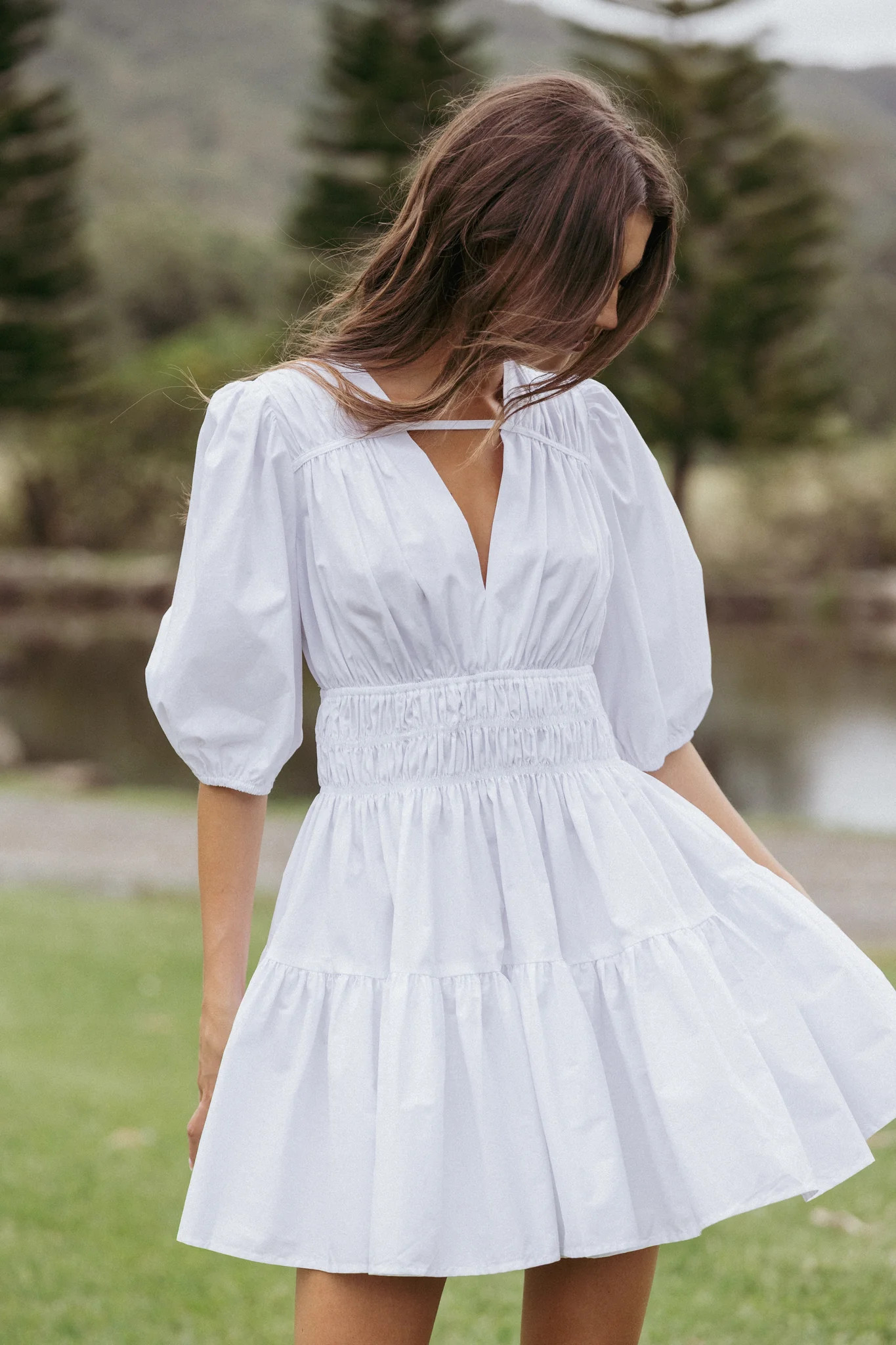 Alessia Mini Dress - White | Petal & Pup (US)