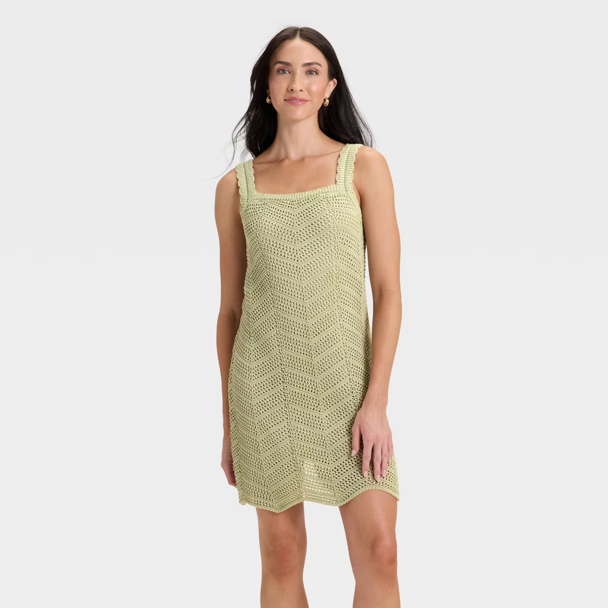 Women's Crochet Mini Shift Dress - A New Day™ | Target