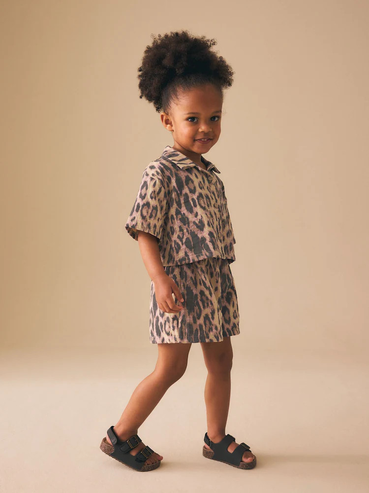 Animal Print Shirt And Short Co-Ord Set (3mths-10yrs) | Next US