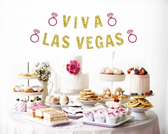 VIVA LAS VEGAS party banner - vegas bachelorette banner - bridal shower decoration | Etsy (US)