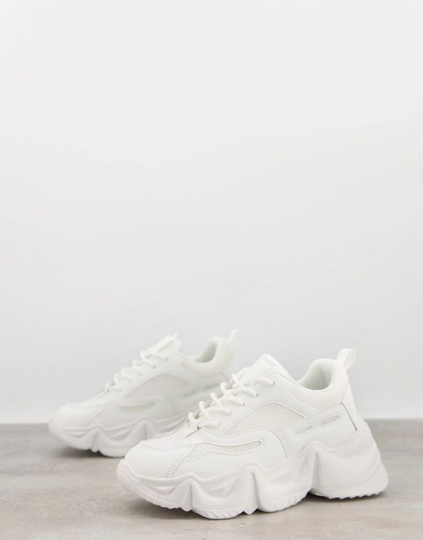Public Desire chunky sneakers in white | ASOS (Global)