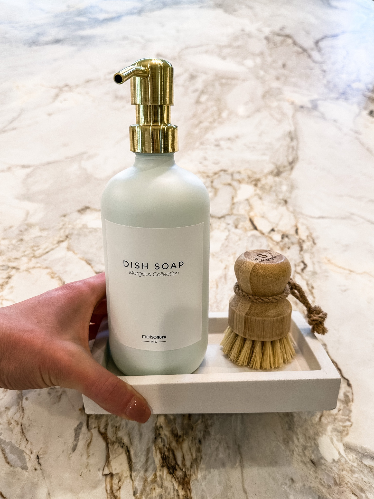 Kitchen dish soap dispenser and brush set. Great home warming party gift! 

#LTKGiftGuide #LTKhome #LTKstyletip