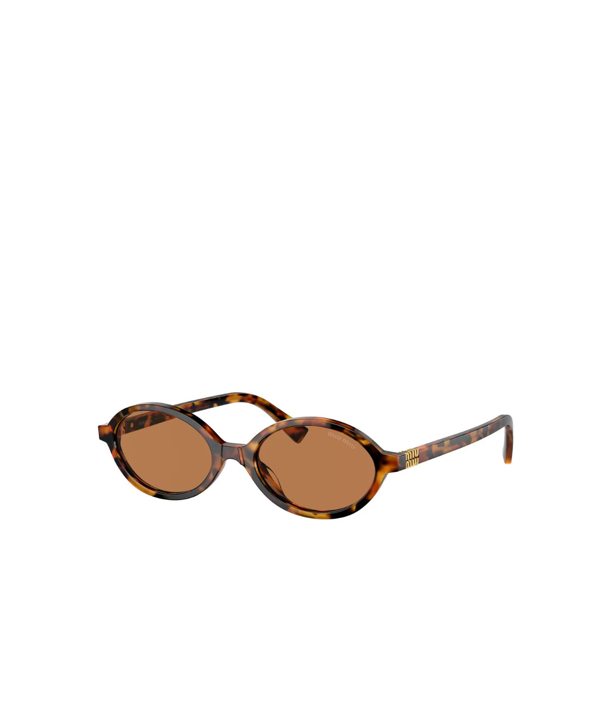 Miu Miu Oval Sunglasses in Light Havana | Mode Sportif