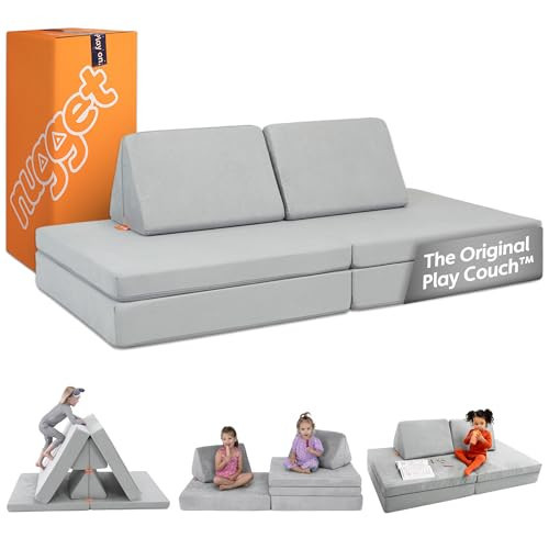 Nugget - The Original Play Couch for Kids - Modular Foam Children's Sofa for Playroom, Imagination, & Creative Open Ended Play - Washable & Convertible Playroom Furniture, Koala | Amazon (US)