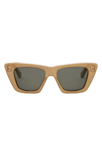CELINE 54mm Cat Eye Sunglasses in Beige/Other /Smoke at Nordstrom Rack | Nordstrom Rack
