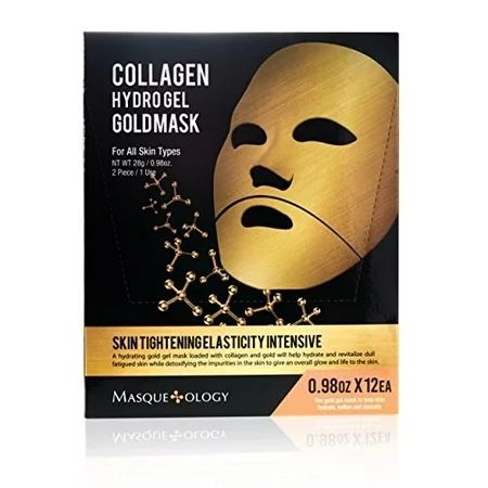 masqueology collagen hydro gel gold mask 12 ct. | Walmart (US)