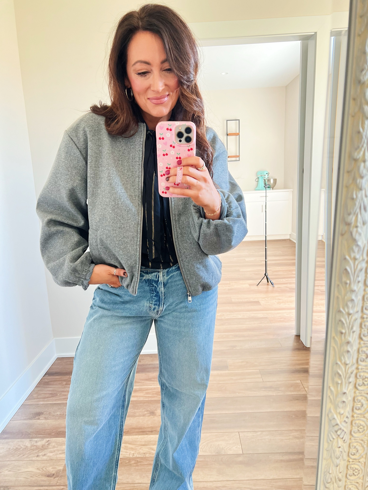 🎯 TARGET TUESDAY 🎯
• medium bomber jacket 
• medium top
• size 6 denim 
• boots true to size 

#LTKSeasonal #LTKSaleAlert #LTKFindsUnder50