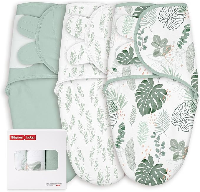 GLLQUEN BABY 3-Pack Organic Baby Swaddle Sleep Sacks - Swaddles for Newborns, Infant 0-3 Months, ... | Amazon (US)