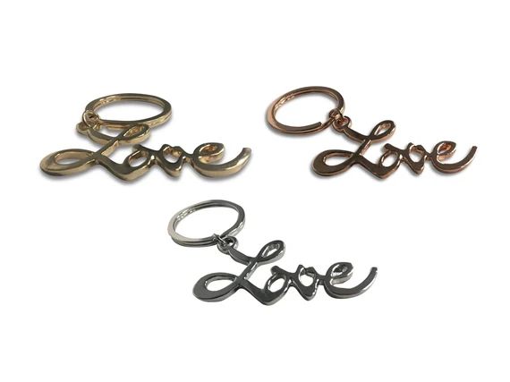 Love Keychain Sex And The City Movie Gold Rose Gold Silver Prop Carrie Bradshaw Louise Gift Costu... | Etsy (US)