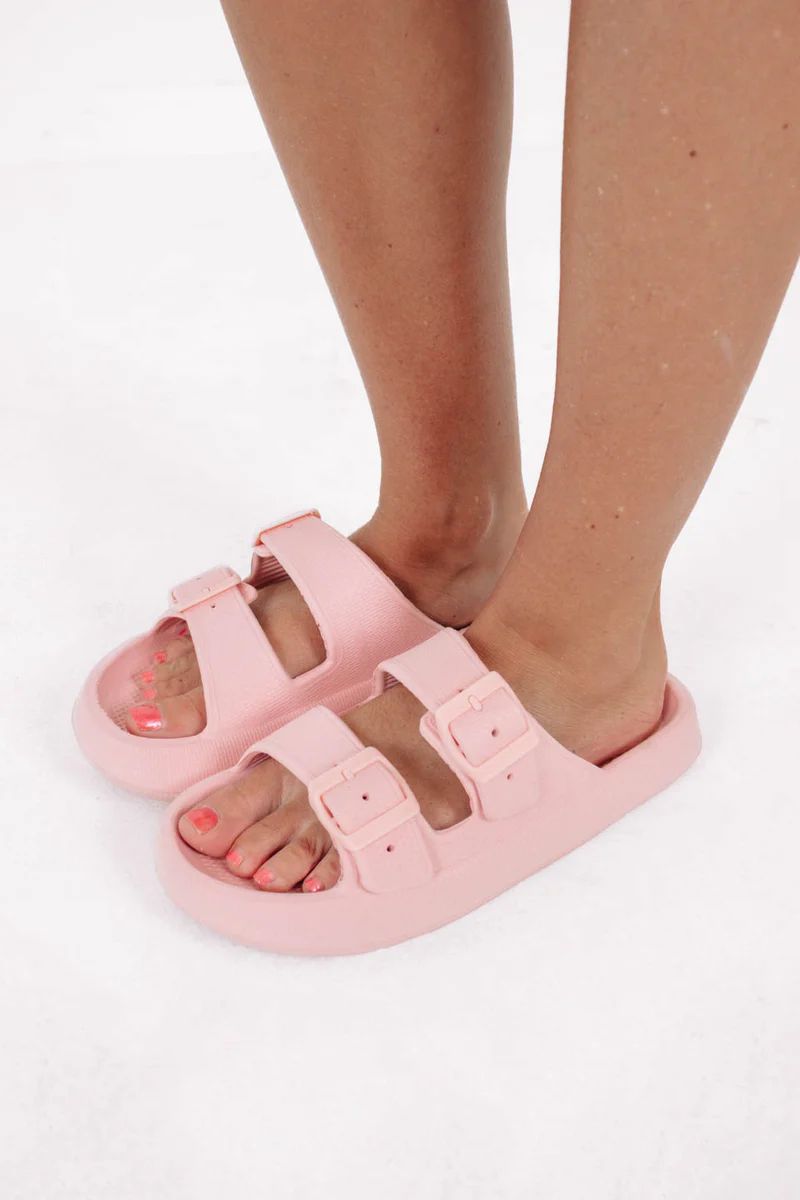 Beach Boardwalk Slides - Pink | The Impeccable Pig