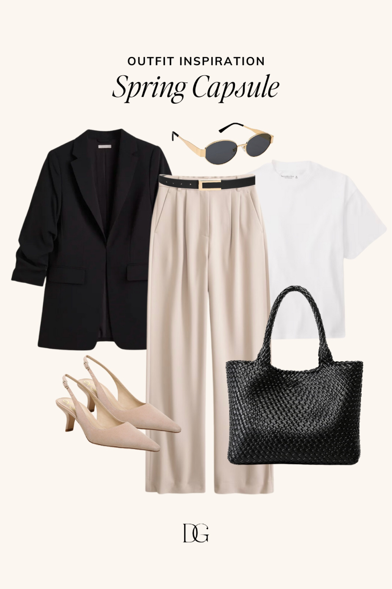 Spring Capsule Wardrobe for 2024 // Capsule wardrobe, spring outfits, spring outfit, spring staples, spring fashion, elevated spring outfit, casual spring outfit, simple spring outfit, neutral spring outfit, tailored pants outfit, blazer outfit

#LTKfindsunder100 #LTKSeasonal #LTKstyletip