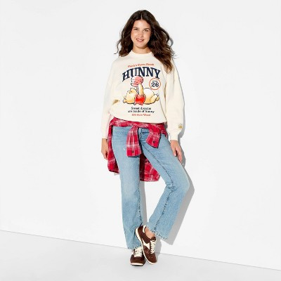 Women's Winnie The Pooh Hunny Graphic Pullover Sweatshirt - Cream XXS | Target