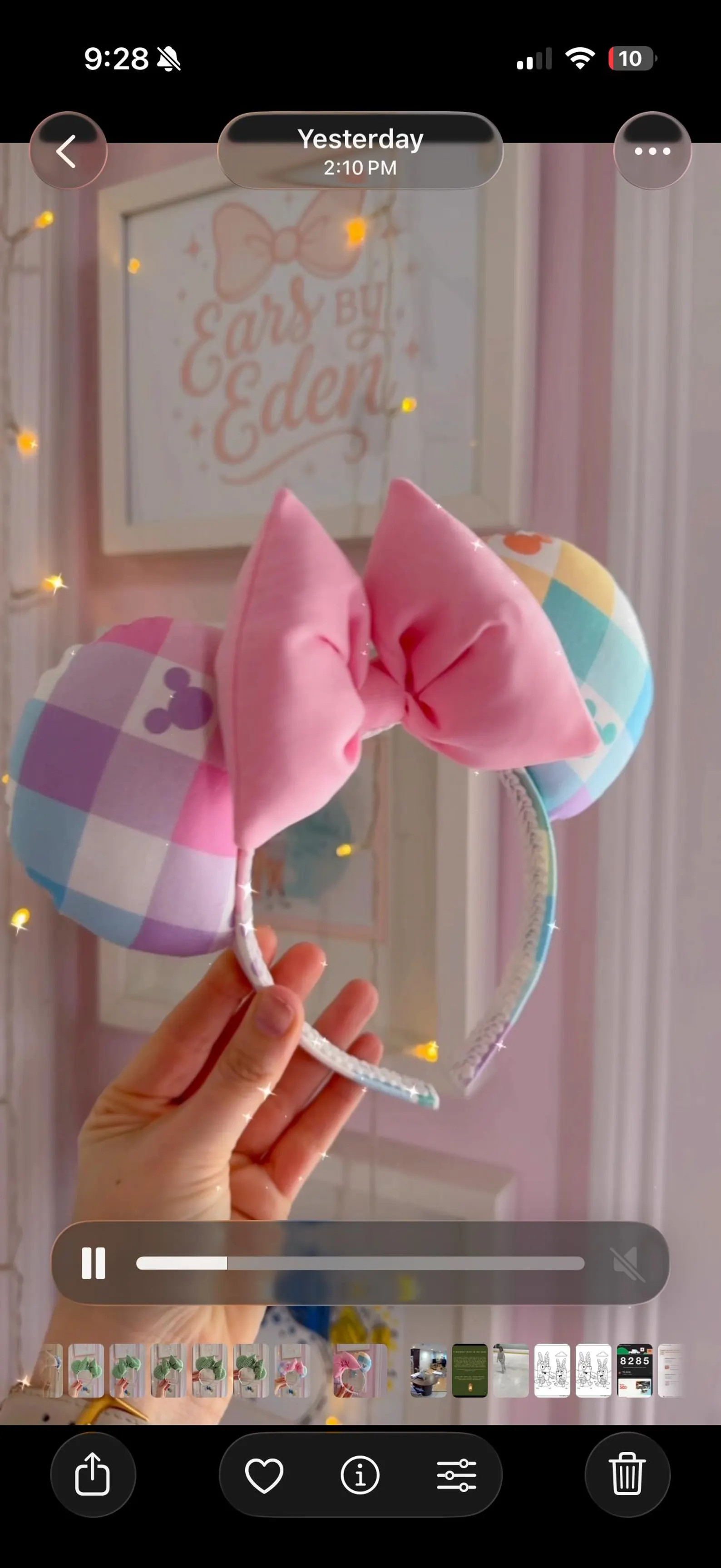 Spring Multicolor Gigham Mouse Ears | Etsy (US)