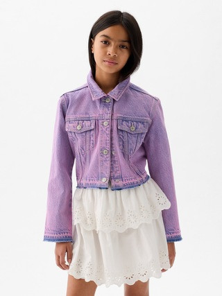 Kids Cropped Icon Denim Jacket | Gap (US)