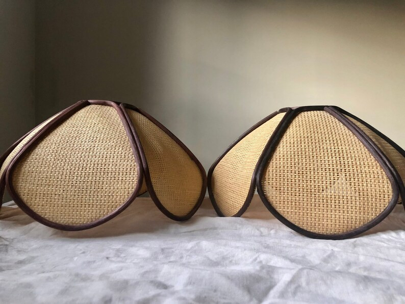 Vintage Rattan Light Shade, Vintage Wicker Shade, Midcentury Light Shade, Scalloped Ceiling Shade | Etsy (UK)