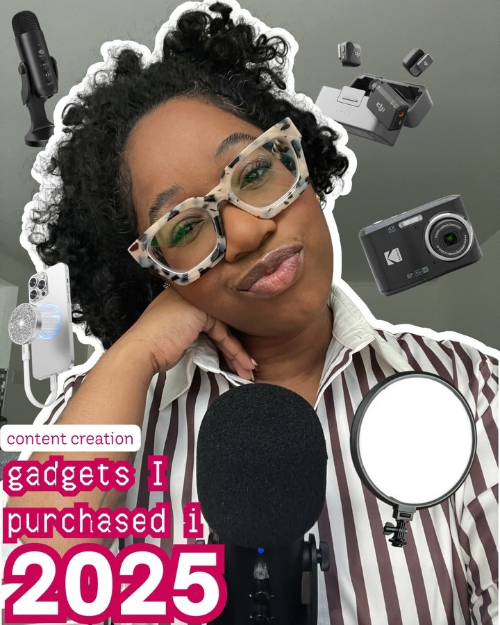 Let’s talk tech that actually made a difference in my workflow and quality this year 👩🏽‍💻

This year I upgraded my creator game with tools that helped me look better, sound cleaner, and finally breathe easier about storage, AND I collected the receipts 😌

🎙️ Audio that actually sounds good
1️⃣ DJI Mic Mini – This tiny wireless mic system delivers pro-level audio with noise cancellation and up to 48 hours of battery life while staying super compact. Perfect for on-the-go talking head videos, interviews, and vlogs without lugging around heavy gear. High quality, low fuss. @djiglobal @dji 

💡 Lighting that makes the content pop
2️⃣ Weilisi 79” Ring Light with Stand – Solid lighting setup with adjustable modes, height, and brightness to elevate videos, photos, and Zoom moments. The ONLY light you need for filming!  @weilisiofficial 

🎙️ For meetings + voiceovers
3️⃣ ZealSound Podcast Microphone – Plug-and-play USB mic that brings crisp, cleaner audio to calls and voiceovers without the noise you get from laptop mics. Great for meetings, sit-downs, and fast voice recording. @zealsoundtech @zealsound 

📸 Casual camera vibes
4️⃣ Kodak PIXPRO FZ45 Digital Camera – A fun, easy-to-use camera that adds a $1000 digital camera look to lifestyle shots and content without the complexity of mirrorless gear. Great for quick clips, BTS, and off-phone looks. @kodak 

💻 Crisp on-cam presence
EMEET SmartCam C60E 4K Webcam – Stepped up my video call and webinar game with clear 4K quality that makes you look professional even if you’re filming from your bed set-up. @emeet_official 

💾 Storage that finally keeps up
DIGIERA 1TB Portable SSD – After my old SSD screamed full, this high-speed portable SSD gave me breathing room and lightning transfers for photos, videos, and docs. No more “storage full” panic mid-upload. @digierastorage 

2025 wasn’t just a year of buying gadgets, it was a year of solving problems and upgrading my content workflow 🧠💫

All the products above are linked in my Amazon storefront (link in bio) if you want to shop the exact gear I’ve been using. Or comment CONTENT CREATION and I’ll send the links straight to your DM 📩