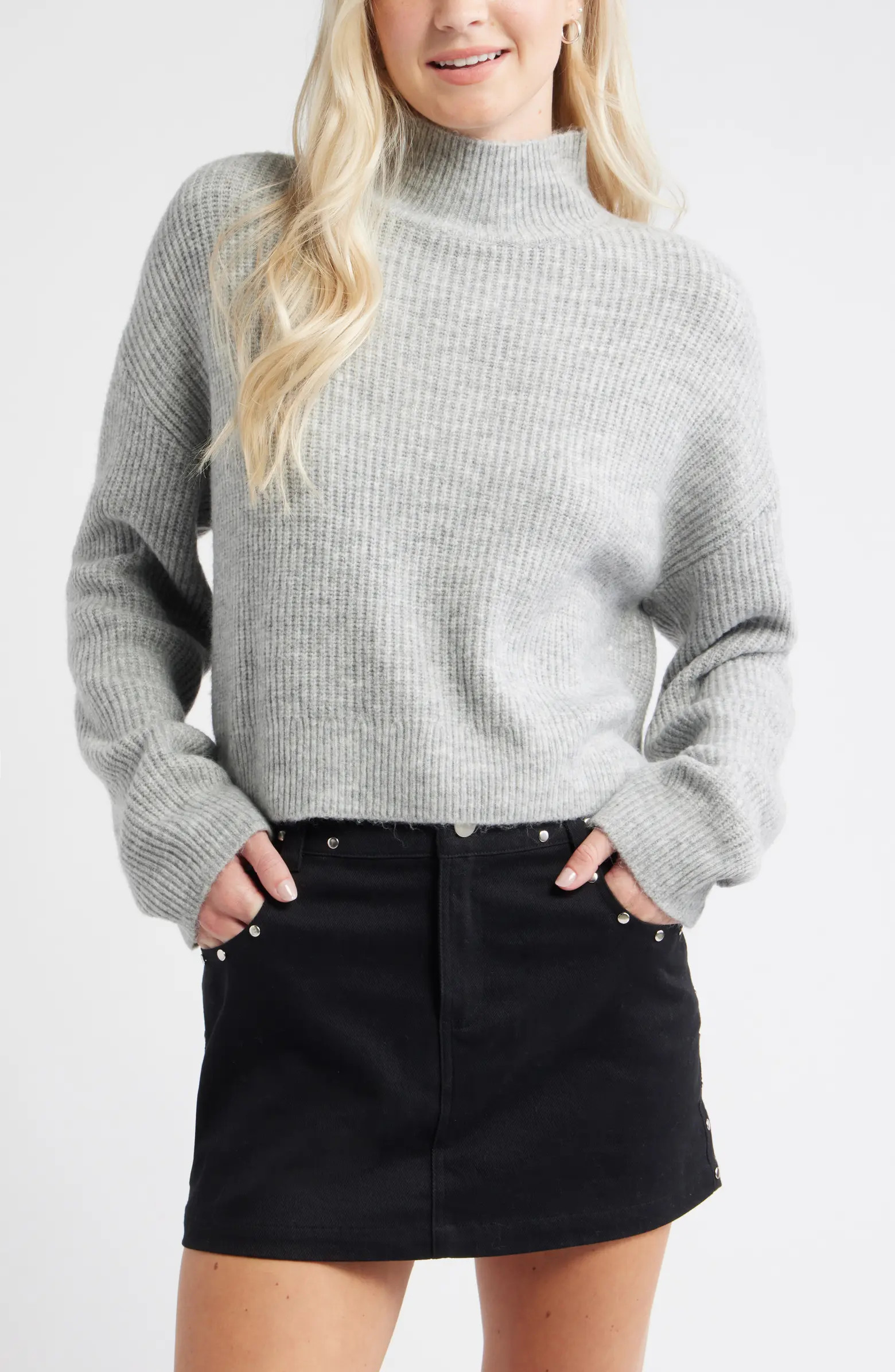 Oversize Cozy Mock Neck Sweater | Nordstrom