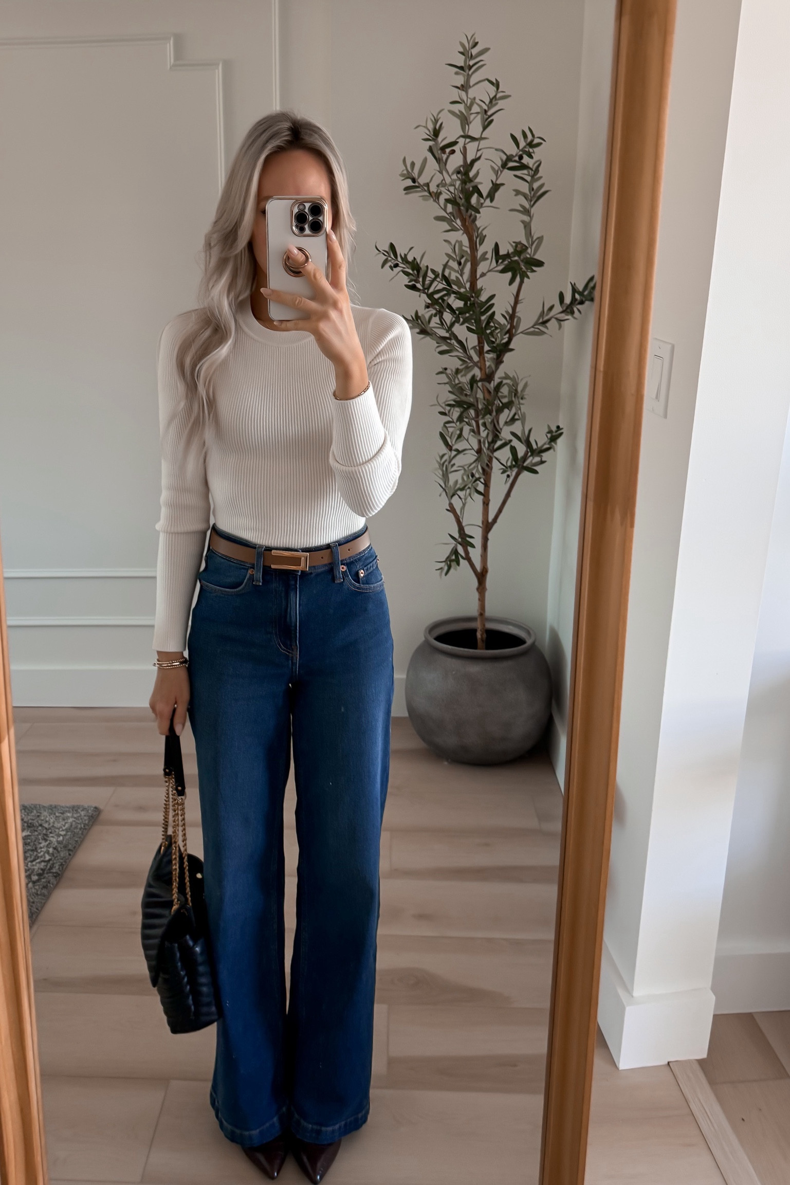 Wearing xs small in top and 24 in pants. Both fit true to size    

Long sleeve ribbed bodysuit, wide leg jeans, petite jeans, dark wash jeans, gal jeans, Abercrombie bodysuit, Abercrombie top, Amazon belt, brown belt, Amazon outfit, workwear outfit, work top, work bottom 

#LTKSeasonal #LTKworkwear #LTKfindsunder50