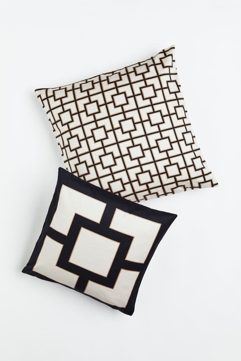 2-pack Satin Cushion Covers | H&M (US + CA)