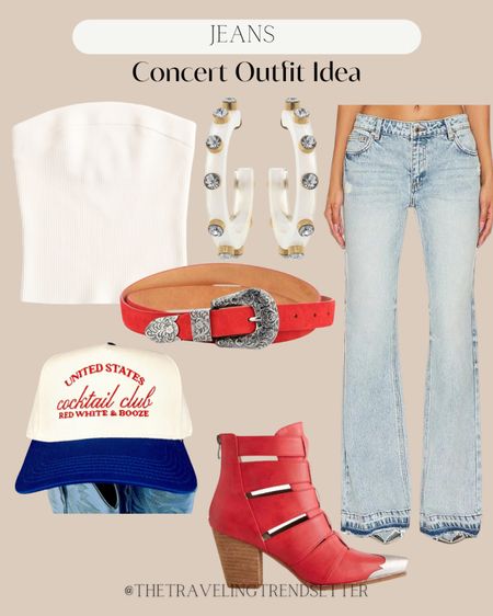 How to style jeans - USA - July 4 outfit - country concert outfit - Memorial Day a Labor Day - red white and blue 

#LTKFindsUnder50 #LTKTravel #LTKStyleTip