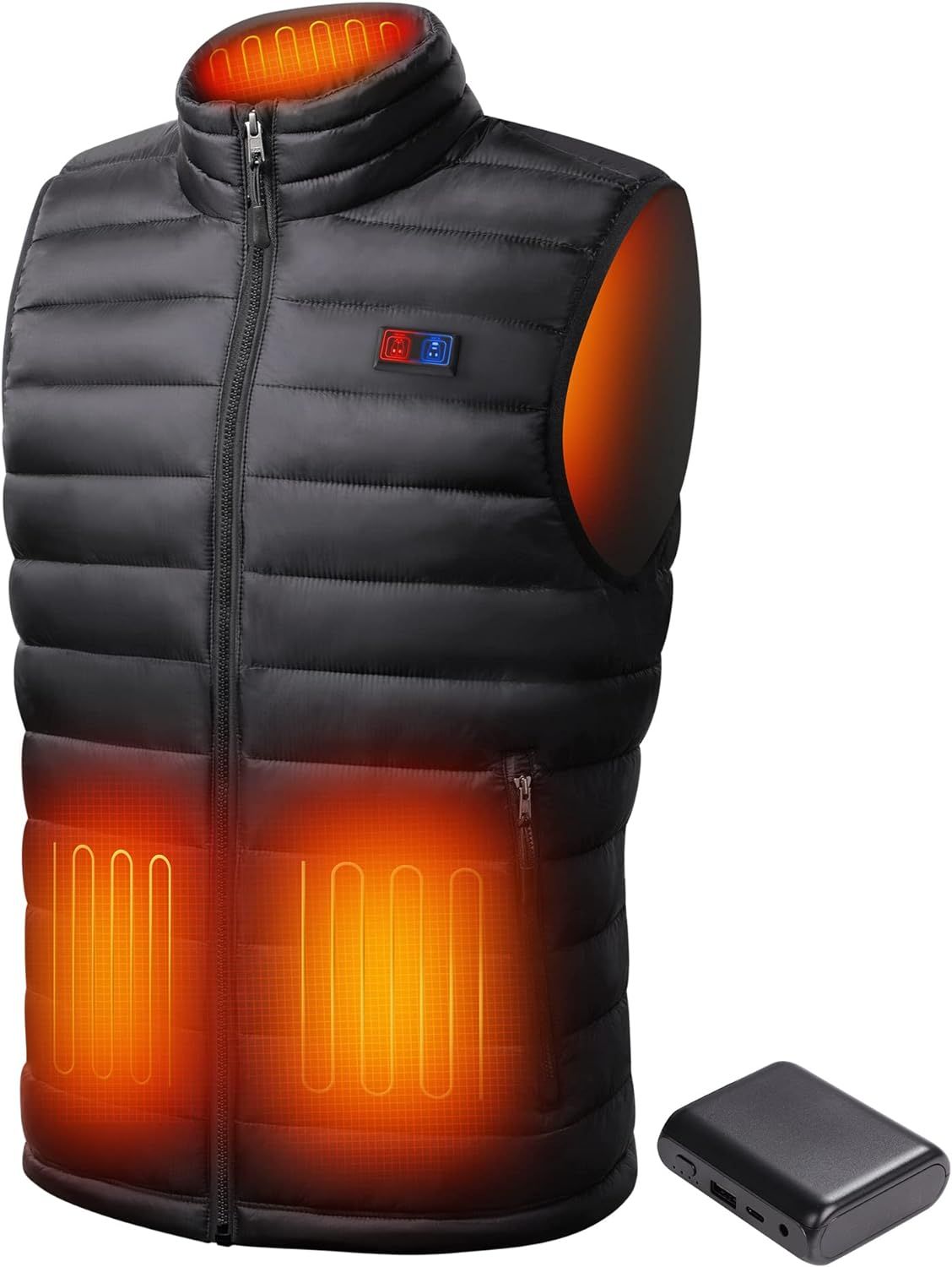 Neveland Men's Lightweight Heated Vest with Battery Pack - Independent Front Back Control, Overhe... | Amazon (US)