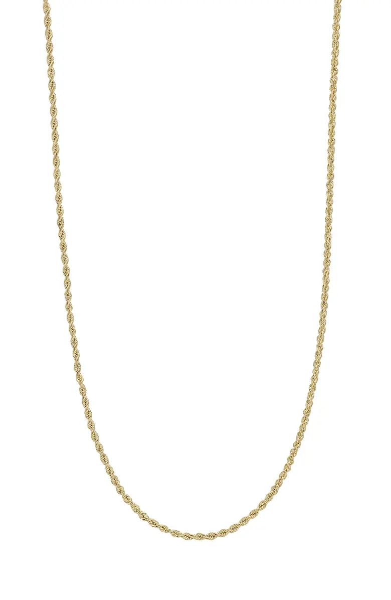 14K Gold Rope Chain Necklace | Nordstrom